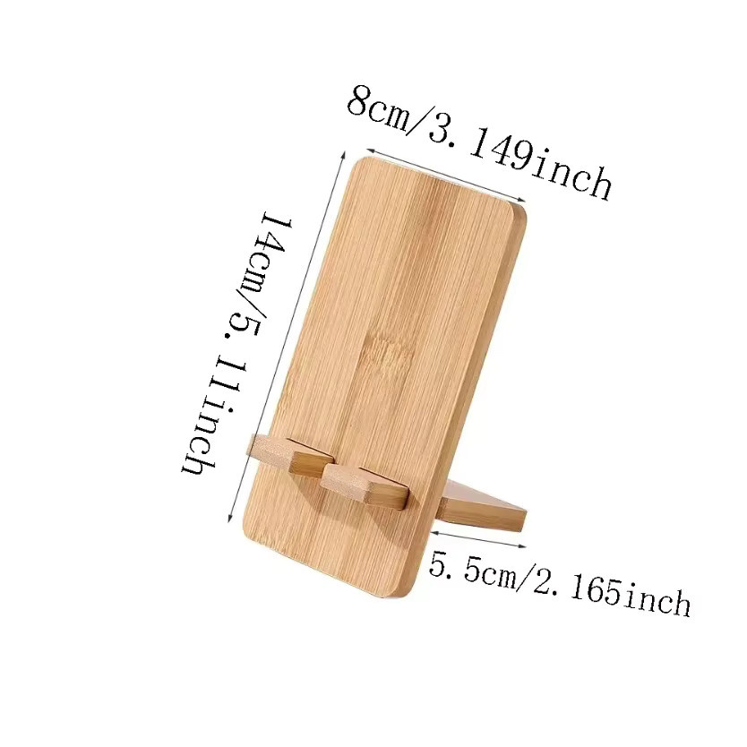 VIKEFON Smartphone- und Tablet-Halterung aus Holz in Braun - Bild 5