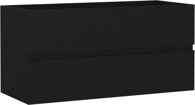 vidaXL Waschbeckenunterschrank Schwarz aus Holzwerkstoff B/T/H: 90 x 38,5 x 45 cm - Bild 1