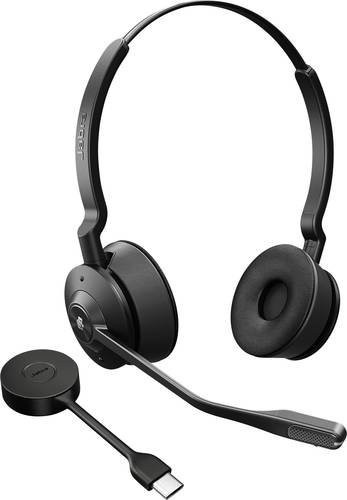 Jabra Engage 55 SE Stereo Link400c MS On-Ear DECT Headset mit USB-C, Schwarz und Noise Cancelling Mikrofon - Bild 2