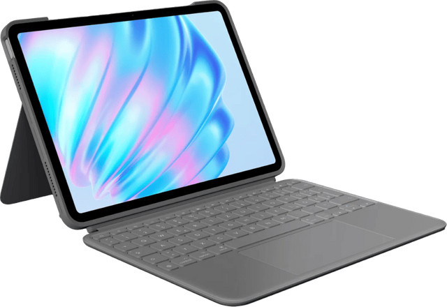 Logitech Combo Touch Tastaturhülle für Apple iPad Air 11 Zoll, Bluetooth, Grau, QWERTZ - Bild 1