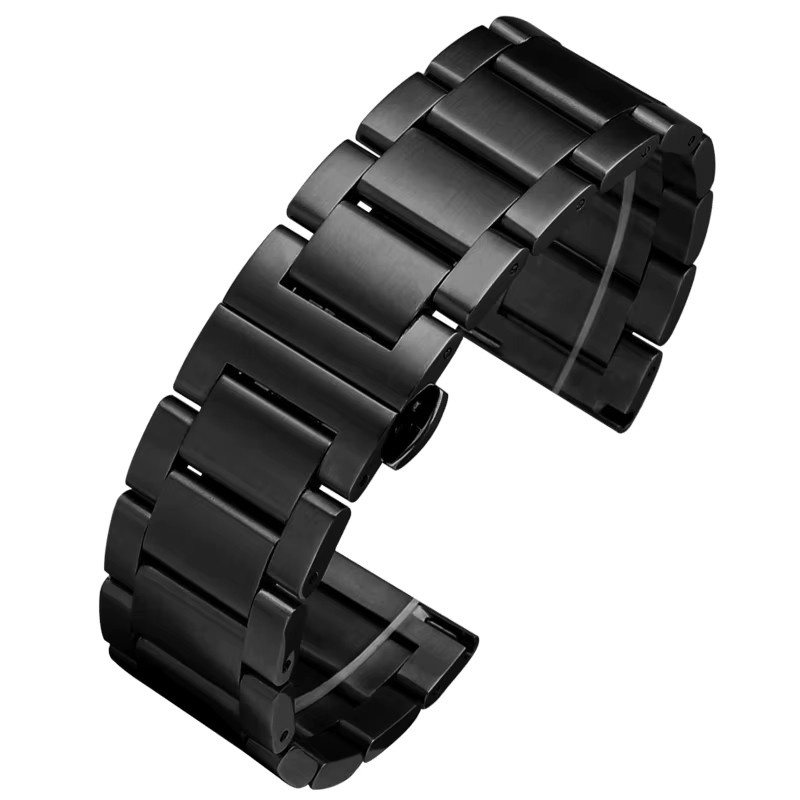 ZETHYDUM Uhrenarmband Edelstahl, Schwarz, Herren - Bild 3