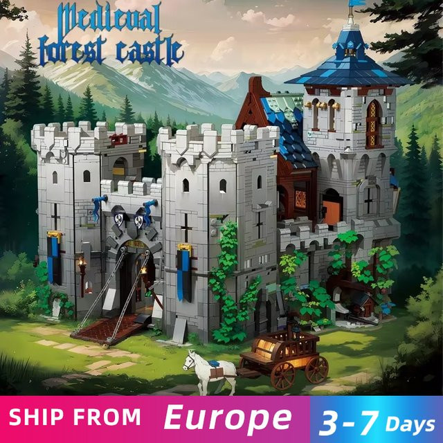 AMAZINGBLOKS Medieval Dschungel Schloss Bausteine Set mit 6640 Teilen, Multicolour, Pädagogisches Spielzeug für Kinder ab 14 Jahren - Bild 1