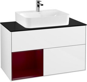 V&B Waschtischunterschrank Finion 100 Wandbeleuchtung in Weiß lackiert B/T/H: 100 x 50,1 x 50,1 cm - Bild 1