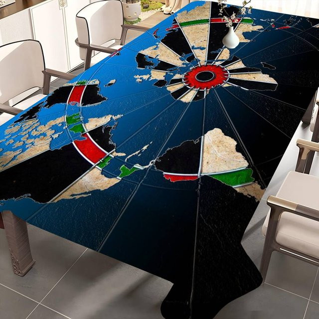 Wasserdichte und wiederverwendbare rechteckige Tischdecke von JINGYUE Pet in Blau, B/L: 180 x 150 cm - Bild 1
