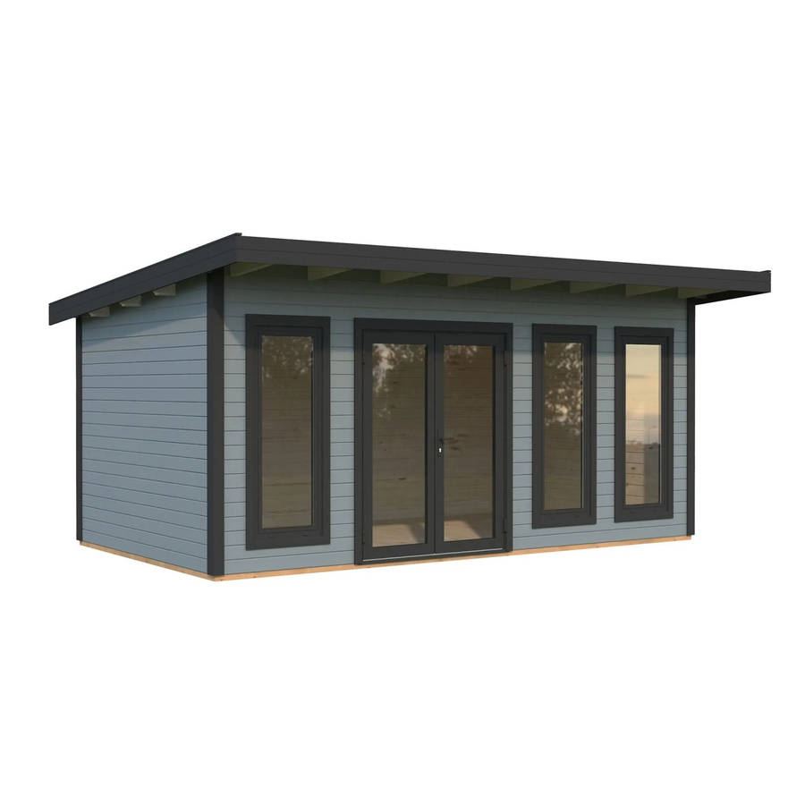 Palmako Gartenhaus Aurelia aus Fichtenholz mit Pultdach in Grau und Anthrazit inklusive Boden B/T: 530 x 300 cm - Bild 2