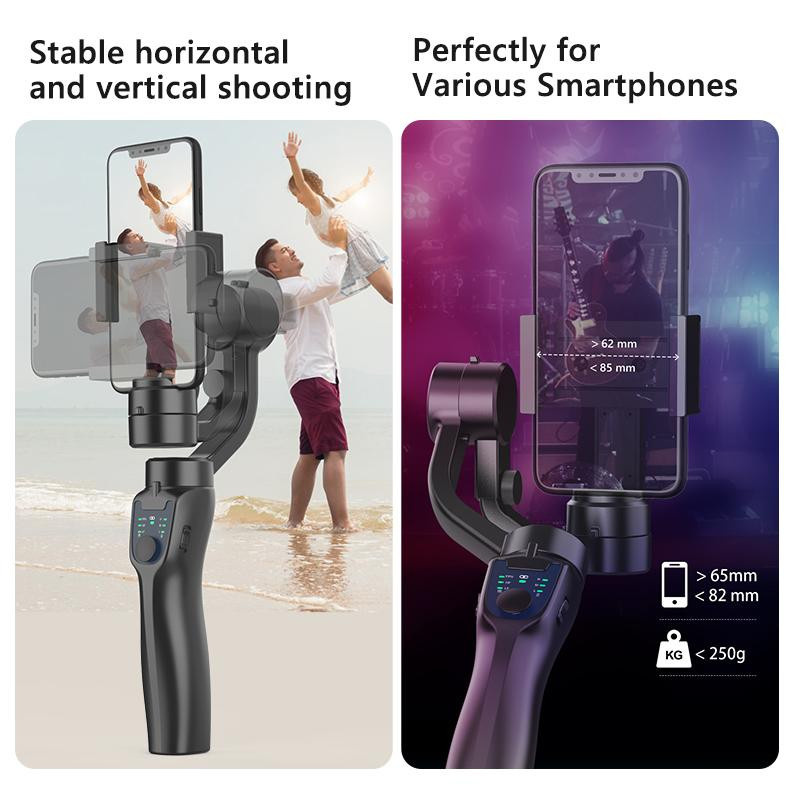Allbestart F8 Handheld 3-Achsen Gimbal Smartphone Stabilisator mit Bluetooth in Schwarz - Bild 6