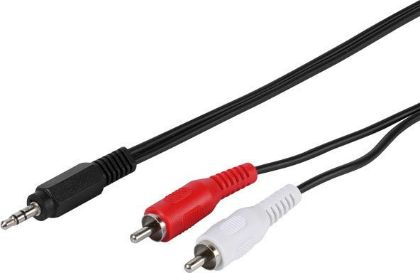 Vivanco Cinch Verbindung Klinke auf 3,5 mm Jack, Multicolor, 1,5 m - Bild 1