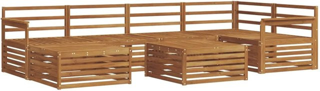 vidaXL Outdoor-Sofagarnitur 7-teilig aus Akazienholz in Braun - Bild 1