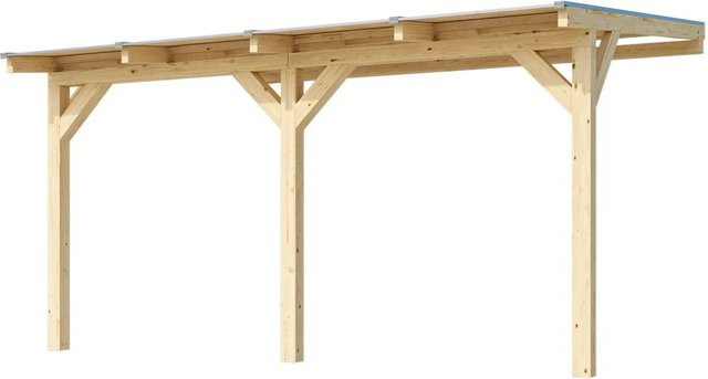 WEKA Terrassenüberdachung aus Leimholz in Beige, Breite: 434 cm, Tiefe: 373,5 cm, Höhe: 208 cm - Bild 1