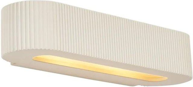 QAZQA Skandinavische Wandleuchte UFO in Weiß und Beige, 2-flammig, rund, Up-Down Lichteffekt - Bild 1