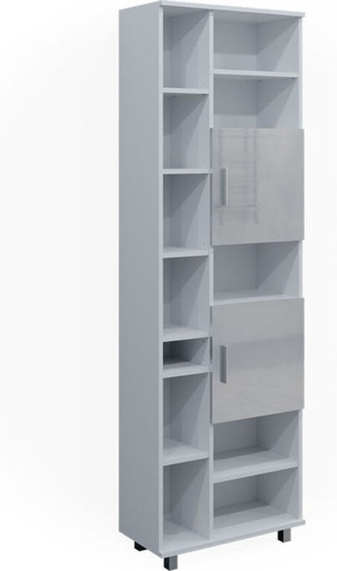 Vicco Badschrank Ilias Hochschrank Badezimmer Weiß Hochglanz B/T/H: 60 x 35,32 x 190 cm - Bild 2