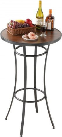 VEVOR Bistrotisch Rund Schwarz aus Stahl, B/T/H: 60 x 60 x 100 cm - Bild 1