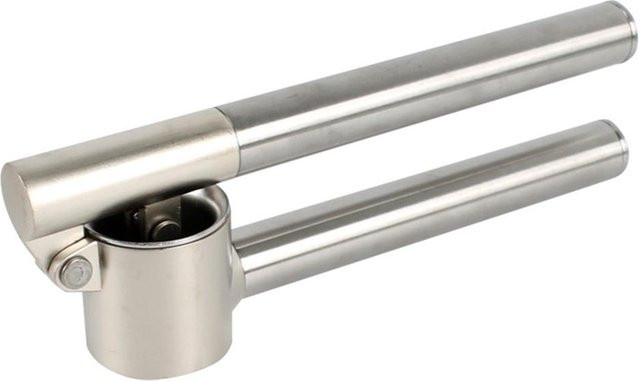 TOMTOP JMS Knoblauchpresse aus Edelstahl 304 in Silber, vergrößerte Knoblauchklemme und Knoblauchschäler, 273g - Bild 1