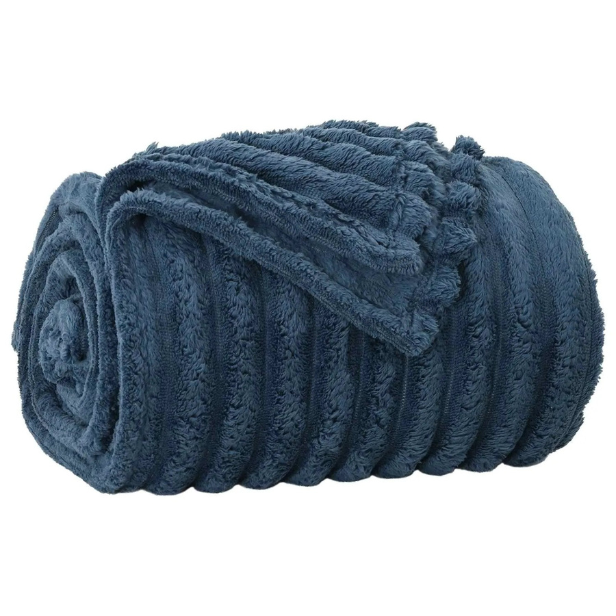6er-Set vidaXL Fleece-Wohndecken Marineblau B: 200 cm, T: 150 cm - Bild 2