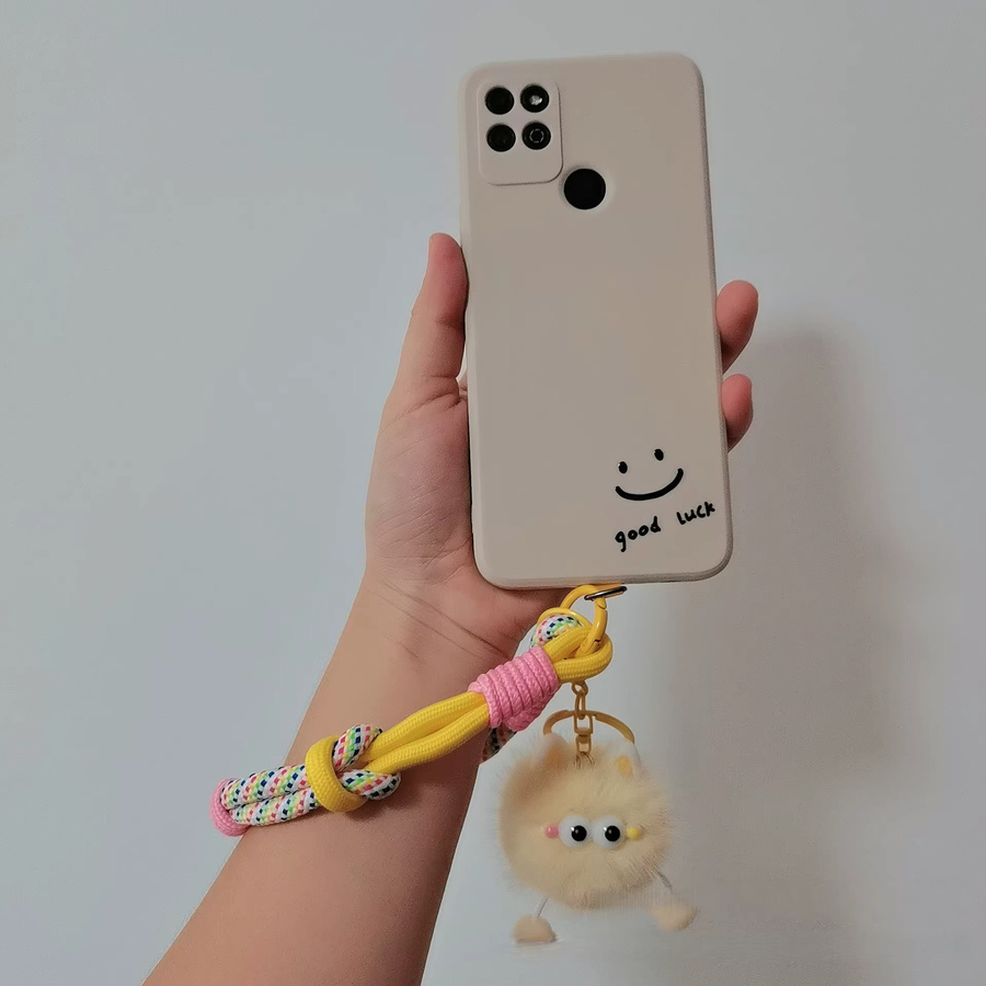 Buntes Cartoon-Plüsch-Handyband als Handgelenkband in Multicolor und Weiß zum Schutz deines Smartphones - Bild 2