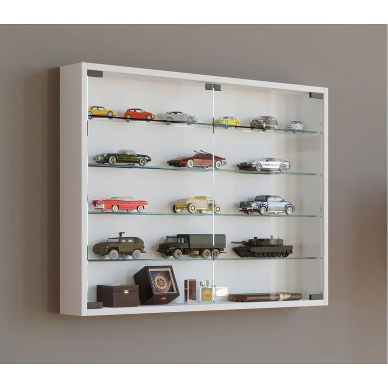 VCM Hängevitrine Mandosa L in Weiß mit ESG-Sicherheitsglas, B/T/H: 80 x 10 x 60 cm - Bild 4