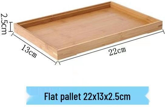 HomeHarmony Tee-Tablett im japanischen Stil aus Bambus und Holz, rechteckiges Serviertablett, beige - Bild 1