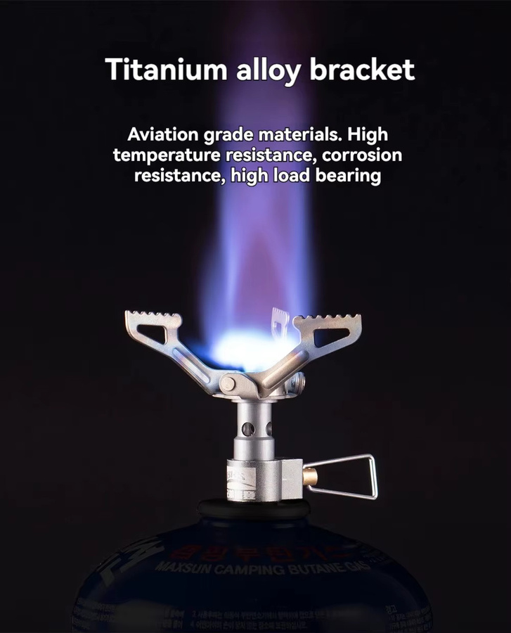 BRS-3000T Ultraleichter Mini Camping-Gaskocher aus Titan in Silber - Bild 4