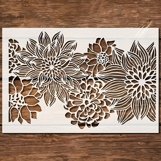 PenhuaMoban DIY Schablonen Set für Wandmalerei und Scrapbooking, A4, Weiß, B: 29 cm, H: 21 cm - Bild 1