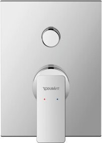 Duravit Fertigmontageset Manhattan UP-WA.-EHM mit automatischer Rückstellung in Silber - Bild 1