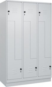 C+P Z-Spind Classic PLUS mit 6 Fächern und Sockel, Grau, H x B x T: 195 x 120 x 50 cm - Bild 1