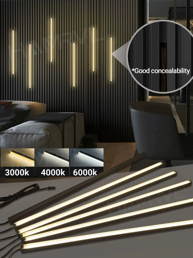 Dimmbare LED-Wandpaneele von HAMRVL mit Touch-Schalter, selbstklebend, Farbe Weiß, ideal für Schlafzimmer, Wohnzimmer oder Treppen - Bild 5