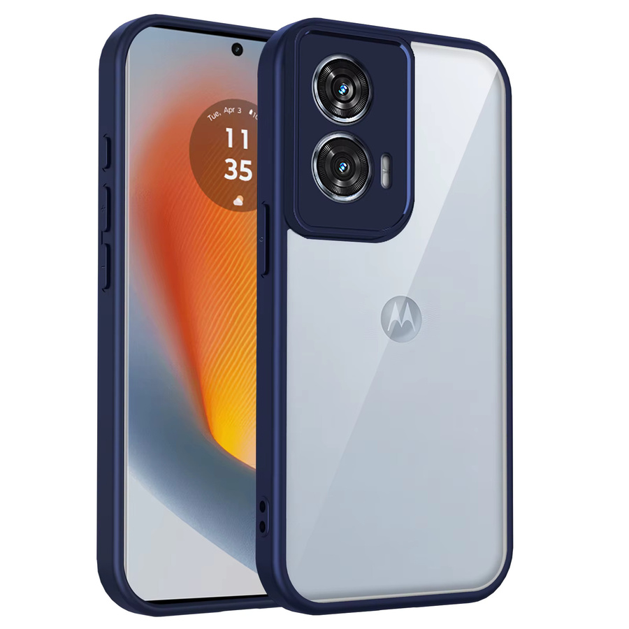 Stoßdämpfende Silikon-Schutzhülle für Motorola Moto G24, Moto G04s, Moto G04 und Moto E14 in Transparent oder Schwarz mit matter Rückseite - Bild 2