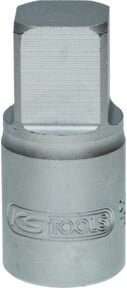 KS Tools Öldienst-Bit-Stecknuss 3/8 Zoll für Innenvierkant-Schrauben, 14 mm, Silber - Bild 1
