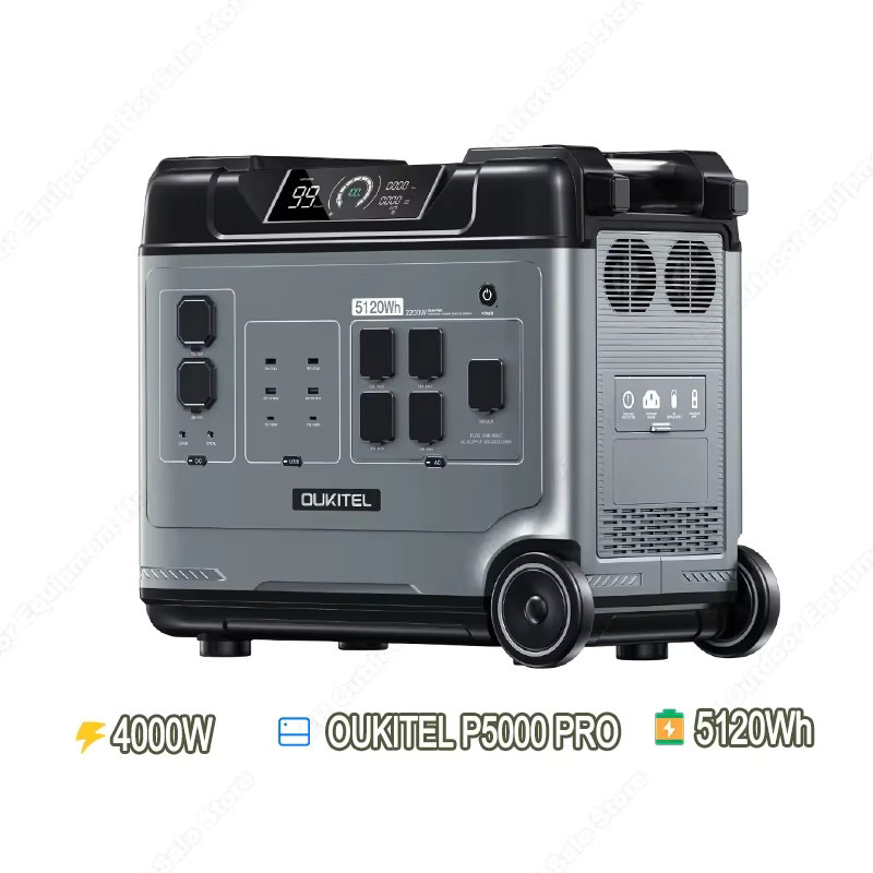OUKITEL P5000 Pro Tragbares Kraftwerk 4000 W Solargenerator mit 5120 Wh Lifepo4-Batterie in Grau für Home Backup, Outdoor und Camping - Bild 5