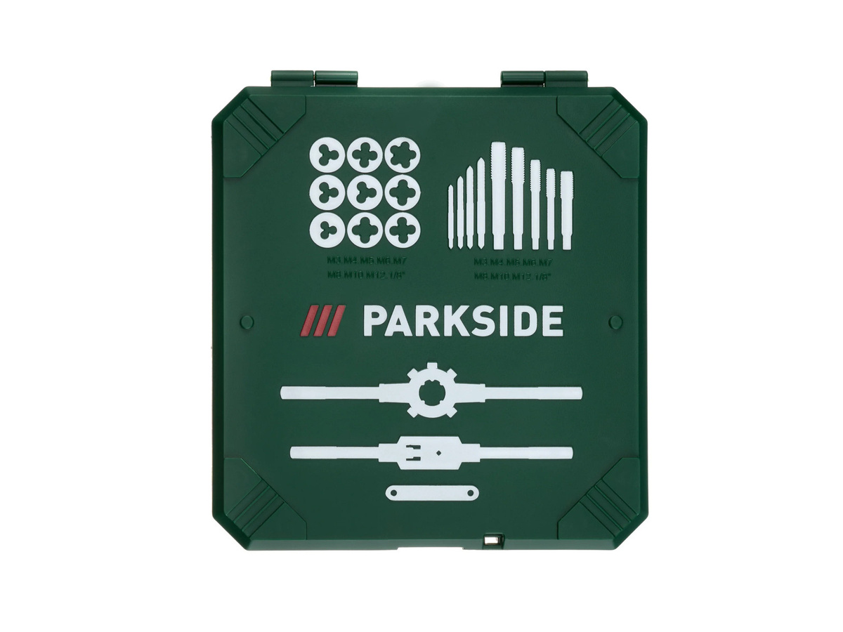 Parkside Gewindebohrer-Schneideisen-Set aus Stahl, 21-teilig - Bild 3