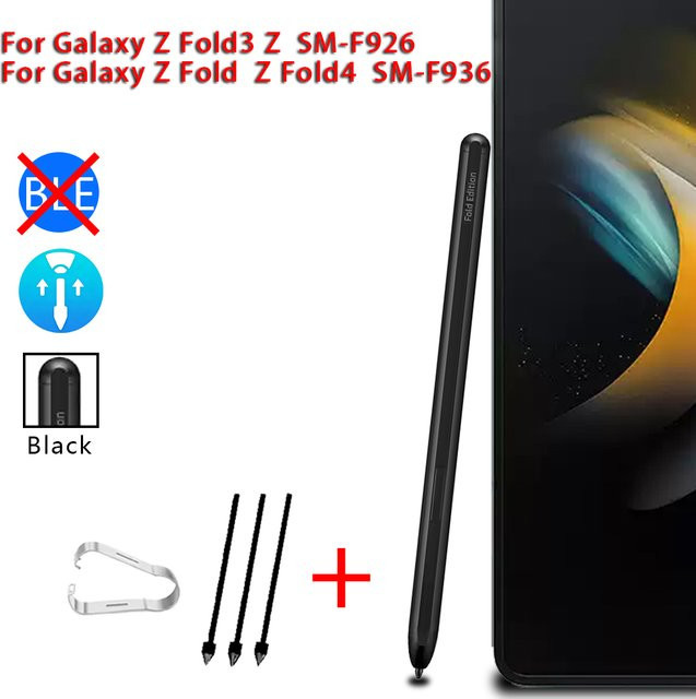Samsung S Pen Ersatz-Stylus für Galaxy Z Fold 3 und Z Fold 4 Edition in Schwarz inklusive Ersatzspitzen - Bild 1