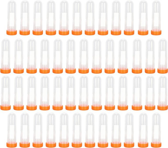 GoolRC Zentrifugenröhrchen mit Schraubverschluss und Skala, 50 Stück, 50 ml, transparent - Bild 1