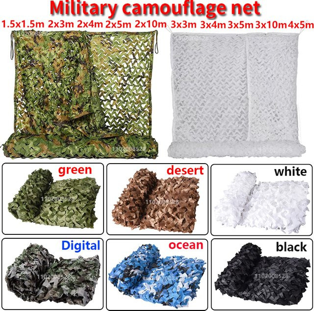 GFDYML Militärisches Tarnnetz als Schattennetz für die Gartendekoration in Grün, Weiß oder Beige - Bild 1