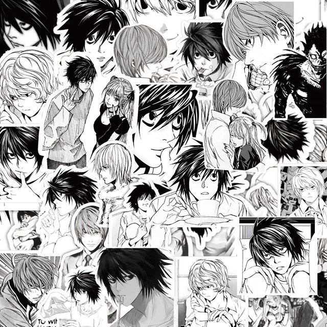 Bandai Death Note Aufkleber, Schwarz, Weiß - Bild 1
