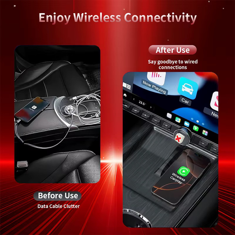 WOOBOOBOX 2in1 Wireless CarPlay und Android Auto Adapter in Weiß - Bild 2