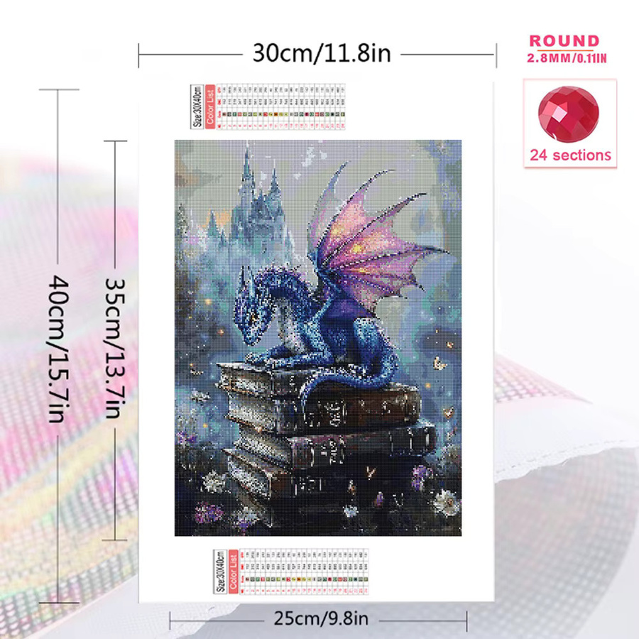 Momoart Dinosaurier Tiere, Diamant Mosaik Malerei, Bunt / Mehrfarbig - Bild 2