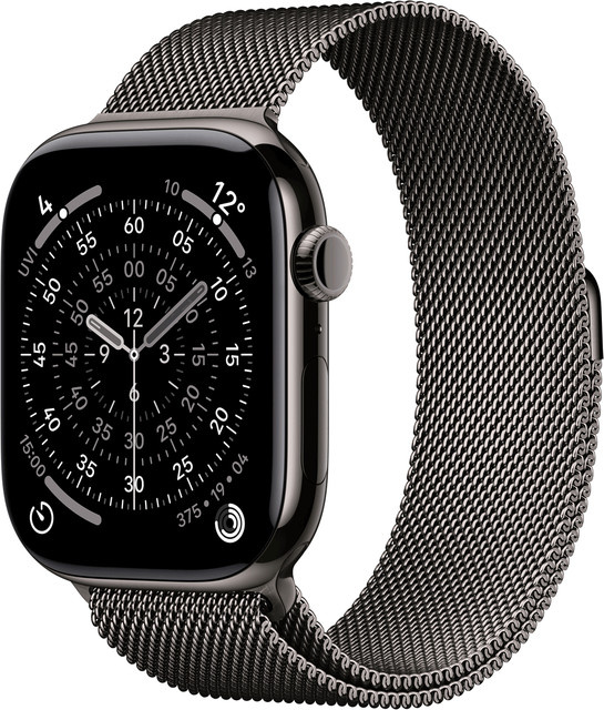Apple Smartwatch, Series 11, GPS + Cellular, 46 mm, Titan, Milanese Loop, Unisex - Bild 1