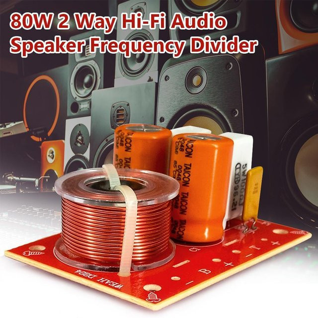 APWIKOGER 2-Wege-HiFi-Audio-Crossover-Filter 120 W Stereo-Frequenzteiler 55 Hz-20 kHz für Lautsprecher - Bild 1