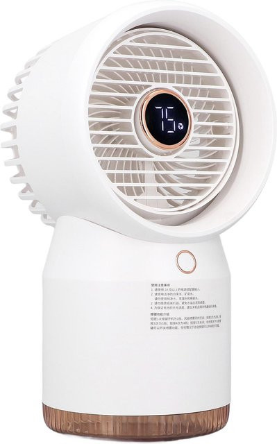 Tragbare Auto Klimaanlage in Weiß: Mini USB Kühlventilator mit Sprühbefeuchtung und vier Geschwindigkeiten - Bild 1