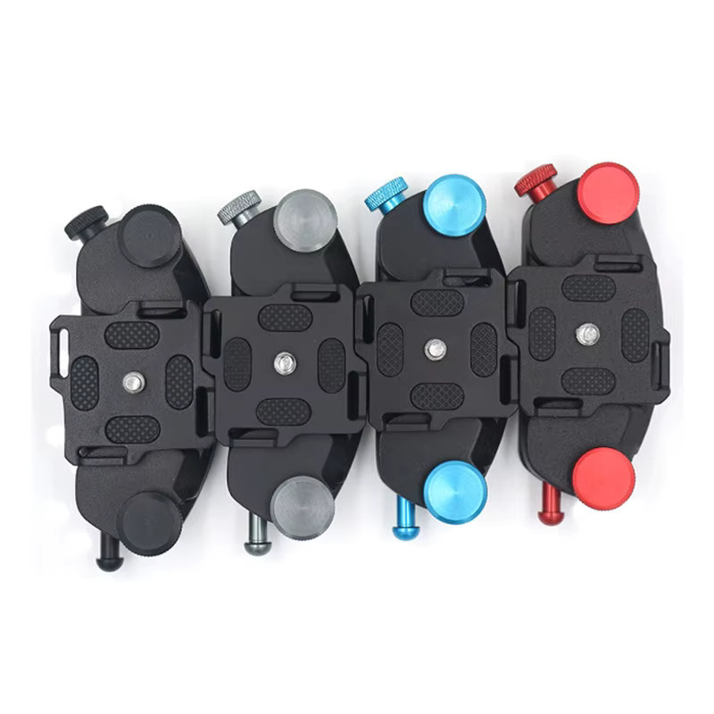SZKOSTON Kamera Gürtelclip mit Quick Release Schnalle und Anti-Shake Funktion in Schwarz für Rucksack und Schultergurte - Bild 2