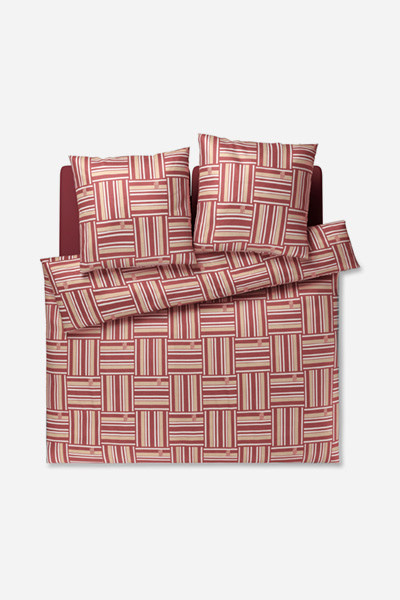 JOOP! Bettwäsche WEAVE Siena in Rot aus Mako-Satin mit grafischem Design - Bild 2
