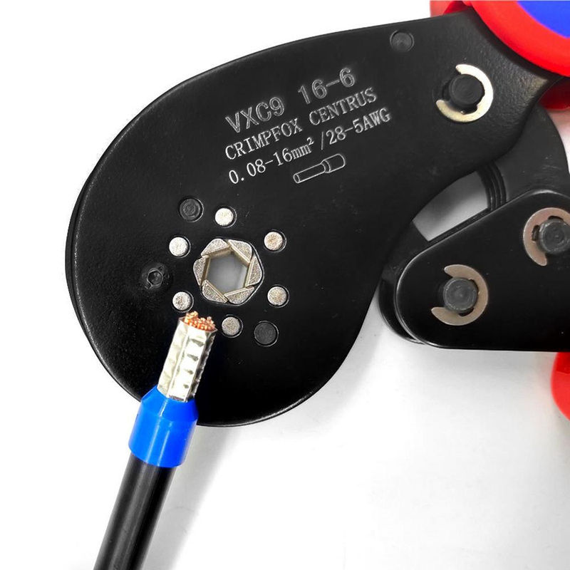 Multifunktions-Ratschen-Draht-Crimpzange von Kkmoon für Rohrkabelschuhe, 0,08–16 mm2 (28–5 AWG), aus gehärtetem Stahl, bunt - Bild 6