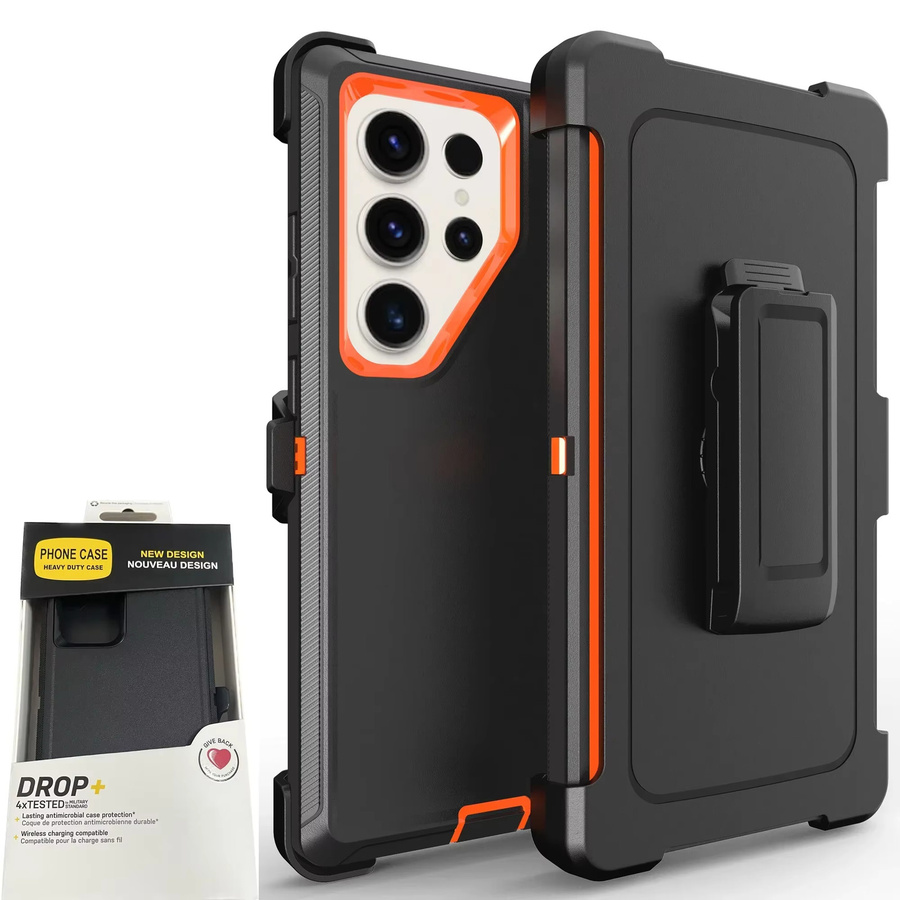 Original Defender Otter Armor Box Case stoßfeste Schutzhülle mit Gürtelclip für Samsung Galaxy S26 S25 S24 S23 S22 S21 S20 Plus in Schwarz - Bild 1