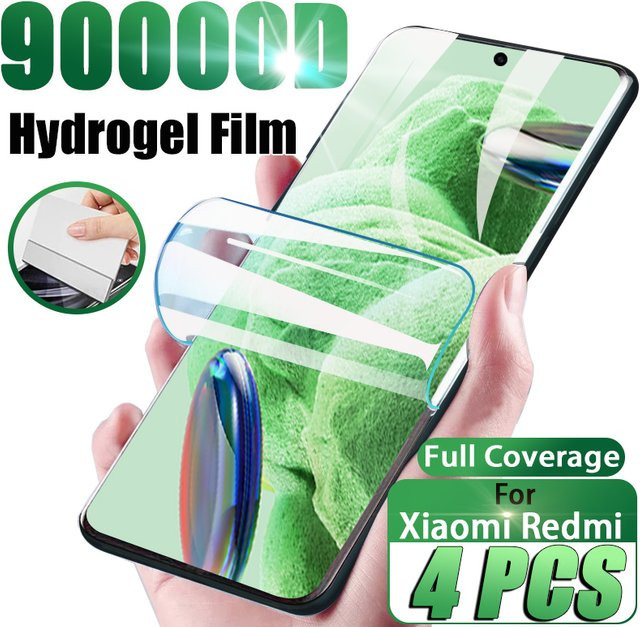 HD Hydrogel Screen Protector für Xiaomi Redmi Note 13 12 11 11T 11S Pro Plus 10 10S 9 12S Pro 13C 5G, transparente Vollabdeckung - Bild 1