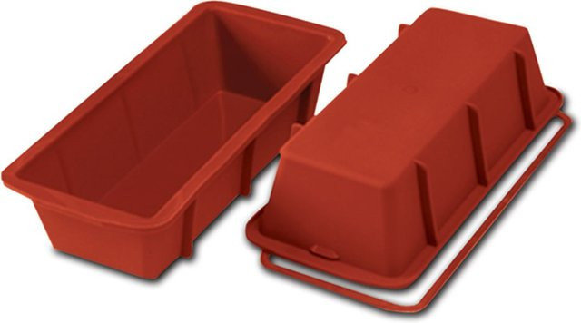 Schneider Silikonbackform Kastenform in Rot, rechteckig, B: 10 cm, T: 30 cm, H: 7 cm - Bild 1
