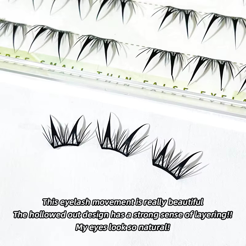 GECOMO Falsche Wimpern, 36 Cluster, 9–13 mm, Selbstklebend, Unisex - Bild 2