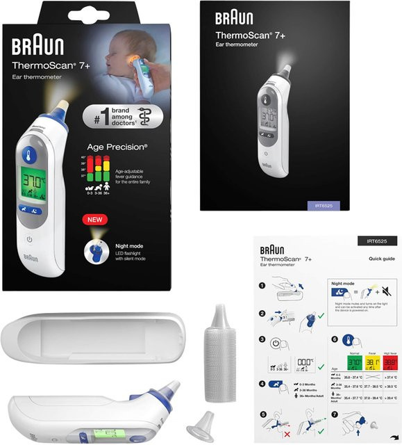 Braun ThermoScan 7+ IRT6525WE Infrarot-Ohrthermometer in Weiß - Bild 2
