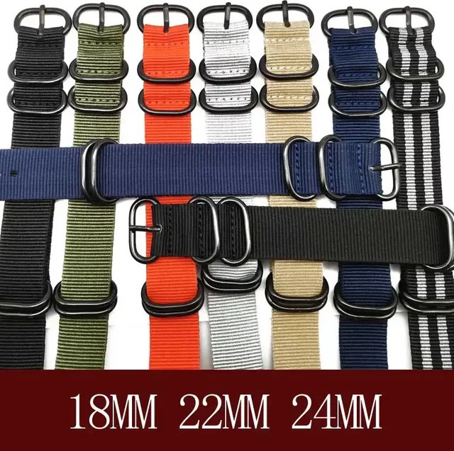 MULILAI Uhrenarmband Nylon, Schwarz, Unisex - Bild 1