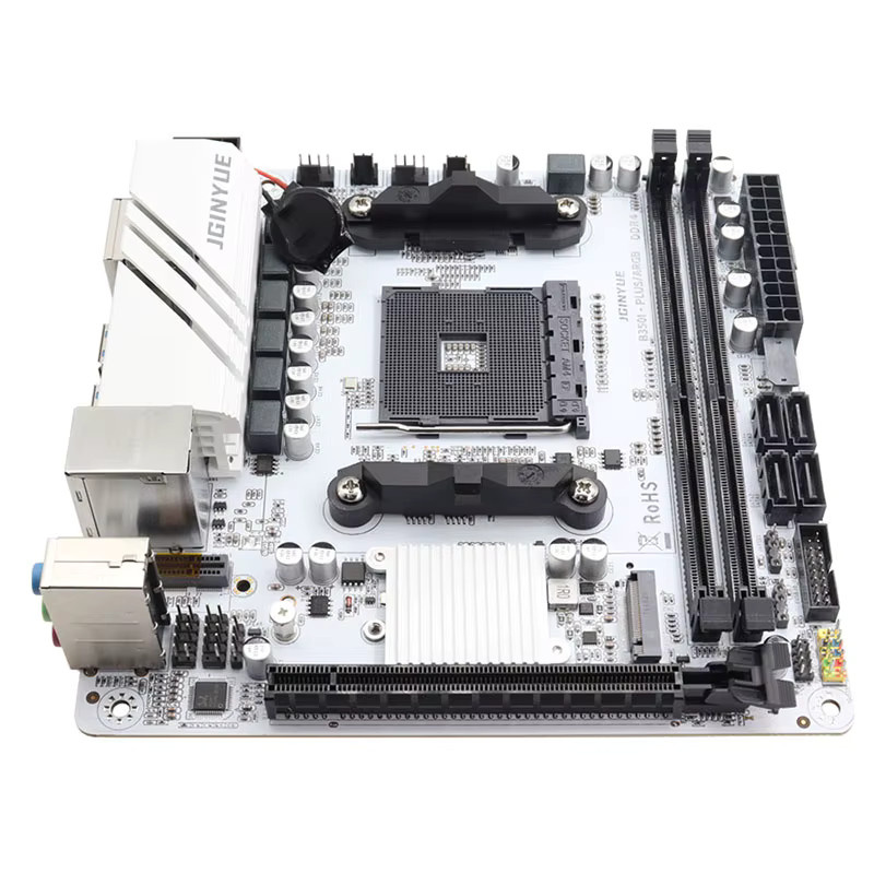 JGINYUE B350I-PLUS Mini-ITX AM4 DDR4 Motherboard für AMD Desktop Gaming mit ARGB und NVMe Support - Bild 3