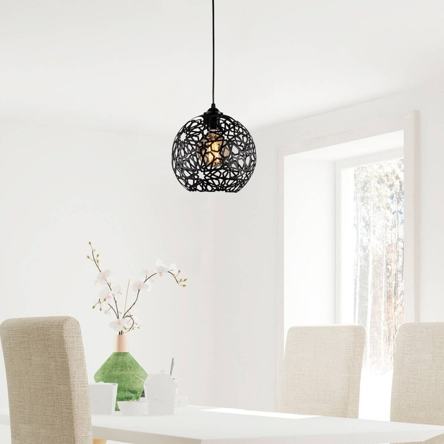 Opviq Pendelleuchte Fellini in Schwarz aus Eisen, höhenverstellbar, E27, B/T/H: 25 x 25 x 119 cm - Bild 4